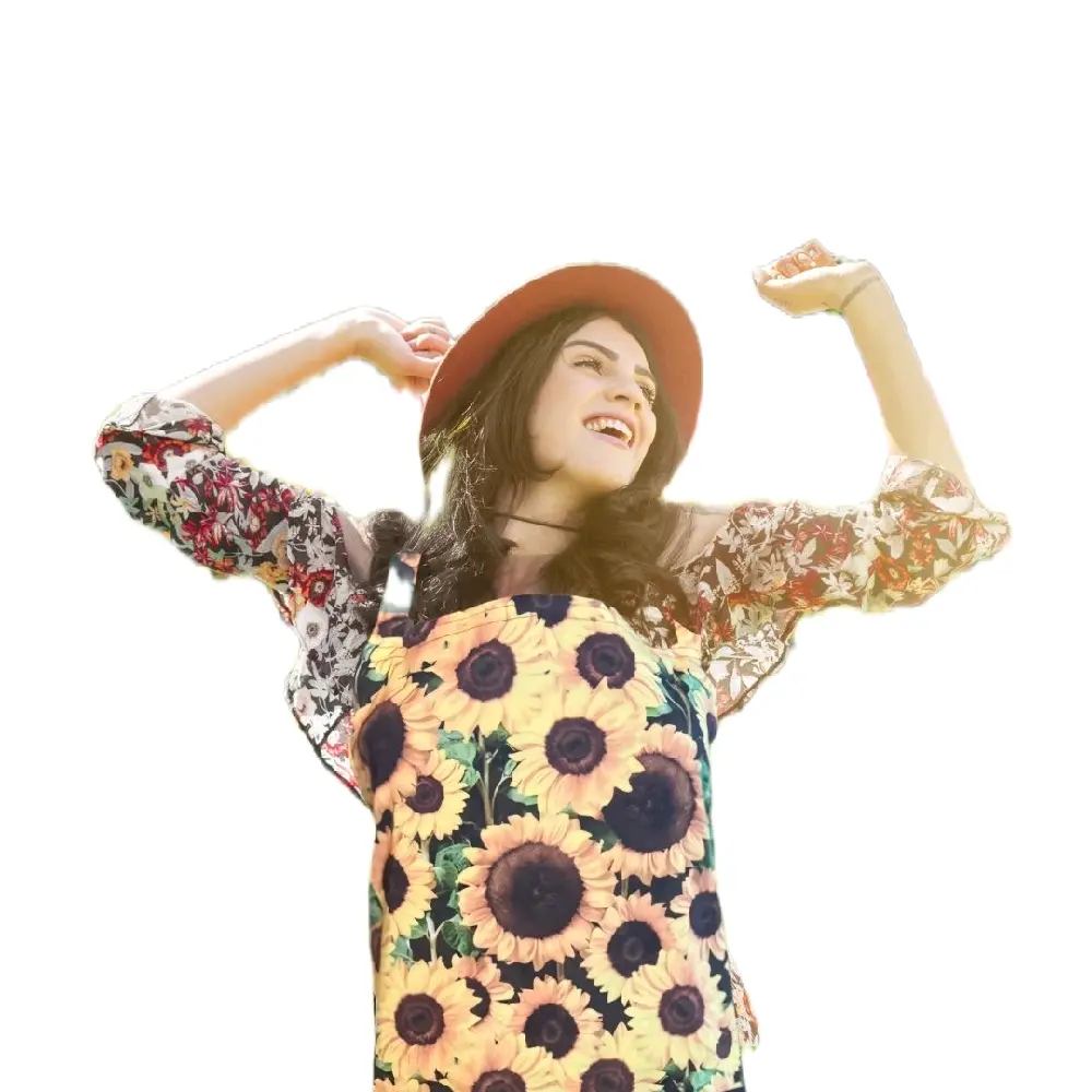 Bright Yellow Sunflower Apron for Cooking and Cleaning - Floral Design, Versatile Kitchen Accessory