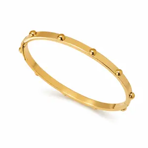 Gold Studded Bangle 4mm