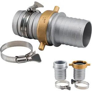 2-inch hose connector water pump connector aluminum needle lug connector with 2 clamps