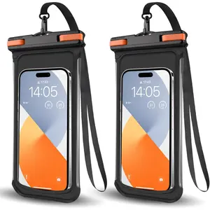 2 PCS Waterproof Phone Pouch,3D Underwater Case for iPhone 15 14 13 12 Pro Max Plus,Galaxy S24 S23 Pixel Up to 8",Dry Bag Beach Cruise Essentials,Green& Green