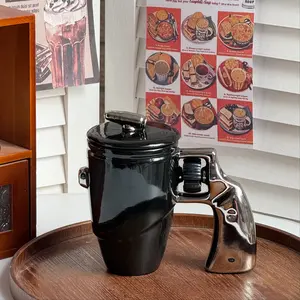 Creative Gun Mug, Funny Water Cup, Breakfast Milk Cup, Unique Design, Perfect for Coffee Lovers, Fun Gift Idea, Durable Material, Novelty Coffee Mug, Drinkware