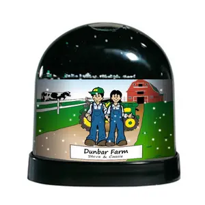 Farmer Couple, NTT Personalized Snow Globe