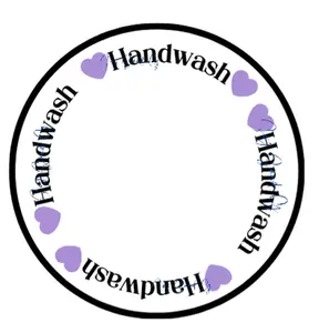 Cup Care Instructions (Purple Hearts) - UVDTF Decal for cups/tumblers sticker