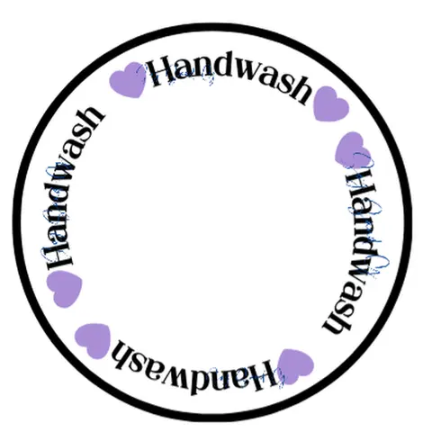 Cup Care Instructions (Purple Hearts) - UVDTF Decal for cups/tumblers sticker