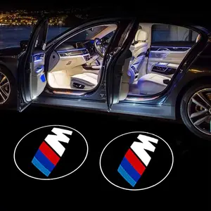 2Pcs Car HD Led Door Welcome Light For BMW E90 E92 E60 E61 E84 F15 E65 F01 F02 F10 F30 F48 G30 G01 G05 X1 X2 X3 X4 X5 X6 X7 M Led Step Lights