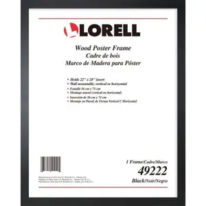 Lorell LLR49222 28 x 22 in. Solid Wood Poster Frame, Black