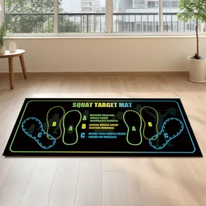 Gluteus Maximus Training Mat - Non-Slip, Foldable, Heavy-Duty Home Gym Accessory with Target Zones, Progress Tracking, Durable Wear Resistance for Squats, Lunges