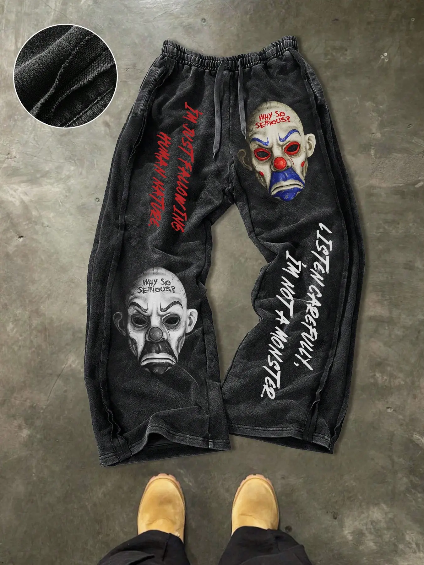 Men's Casual Cotton Sport Pants, Geometric Print, Drawstring Waist, Ankle Length, Street Style, All Seasons, Ideal for Outdoor & Parties, Drawstring Sports Pants