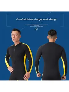 Men's 2mm Hoodless Wetsuit, Long Sleeve Full Body Thermal Dive Suit, Professional for Surfing, Snorkeling and Scuba Diving
