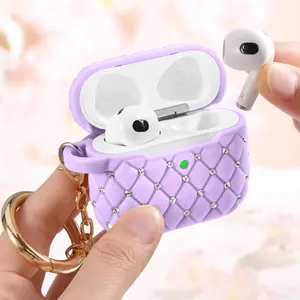 Bling Protective Case for AirPods 3rd Gen with Keychain – Wearable & Stylish, assorted colors