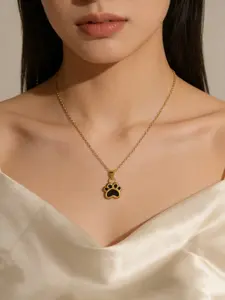 Cute Cat Paw Necklace, Small Versatile Cat Claw Pendant, Stainless Steel Necklace for Women, Daily Wear Jewelry