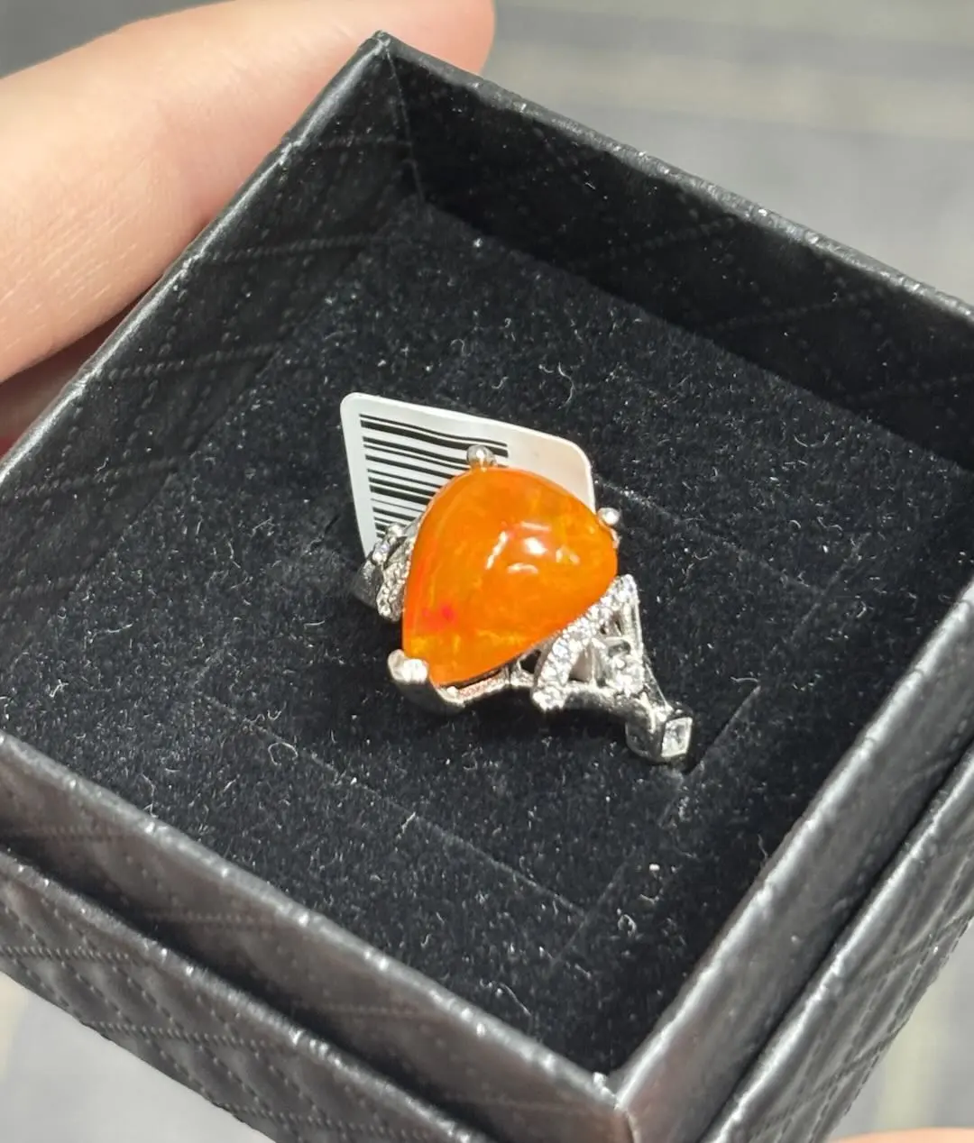 Lena(16281)gc.s925，orange opal