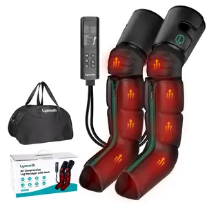 Leg Massager with Heat and Comression, Foot and Leg Massager for Circulation and Pain Relief, Air Compression Boots with 9 Intensity Levels, Full Leg Recovery Therapy Mechine
