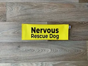 Nervous Rescue Dog Leash Sleeve