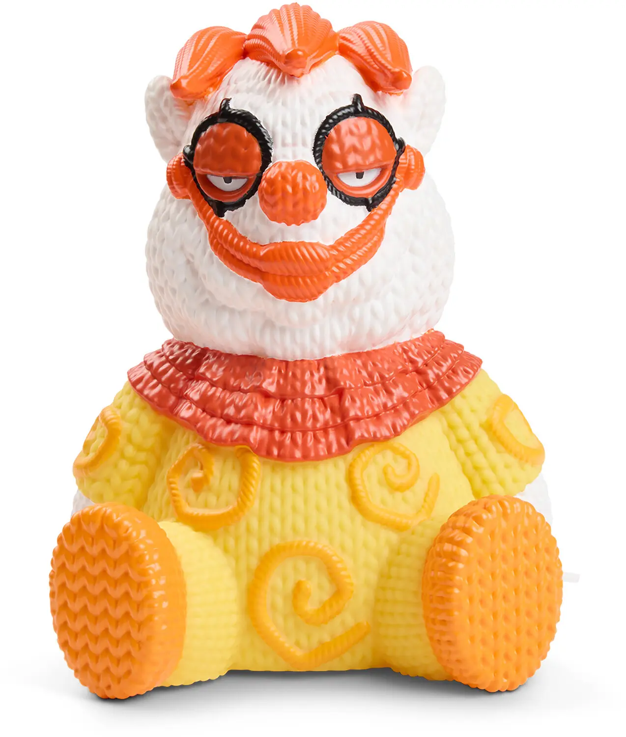 Handmade by Robots - Killer Klowns from Outer Space Chubby #378 (Candy Corn) Limited Edition Knit Look Movie Character Vinyl Figure, Adult Collectibles, Display/Play Figurine, Halloween Action Figures