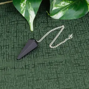 Down To Earth Black Obsidian Faceted Pendulum - Grounding Clearing & Protective Energy Tool for Spiritual Clarity & Intuitive Decision Making