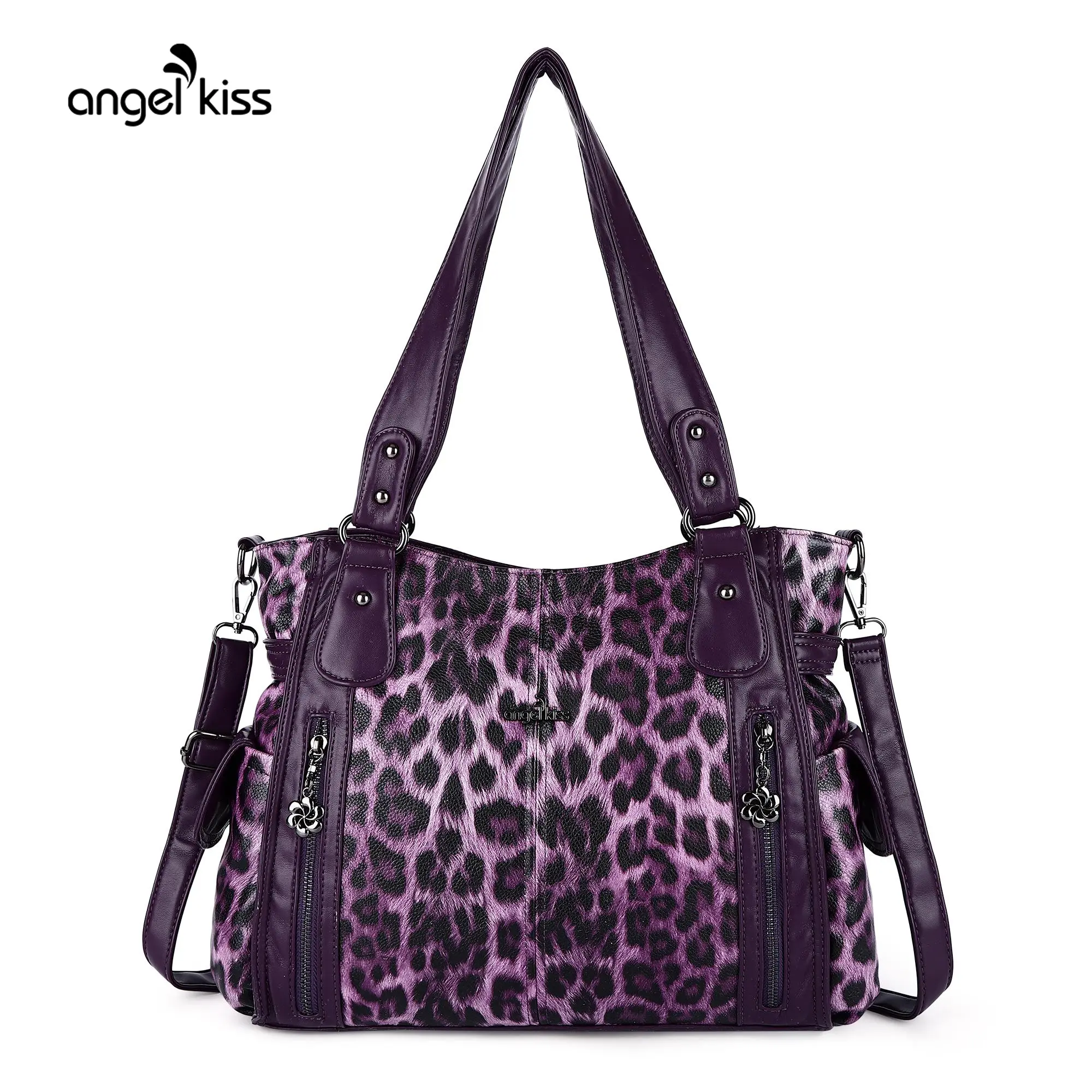 Angel Kiss Women's Vegan Leather Top-Handle Hobo Tote Satchel - Fashionable Versatile Purse, Trendy Crossbody Bag, Multi-Compartment Everyday Bag for Daily Use, Angel Kiss Bag summerwins,
