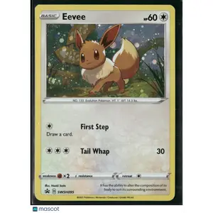 Pokemon Eevee SWSH095 Sword & Shield Black Star Promo Cosmos Holo NM Condition
