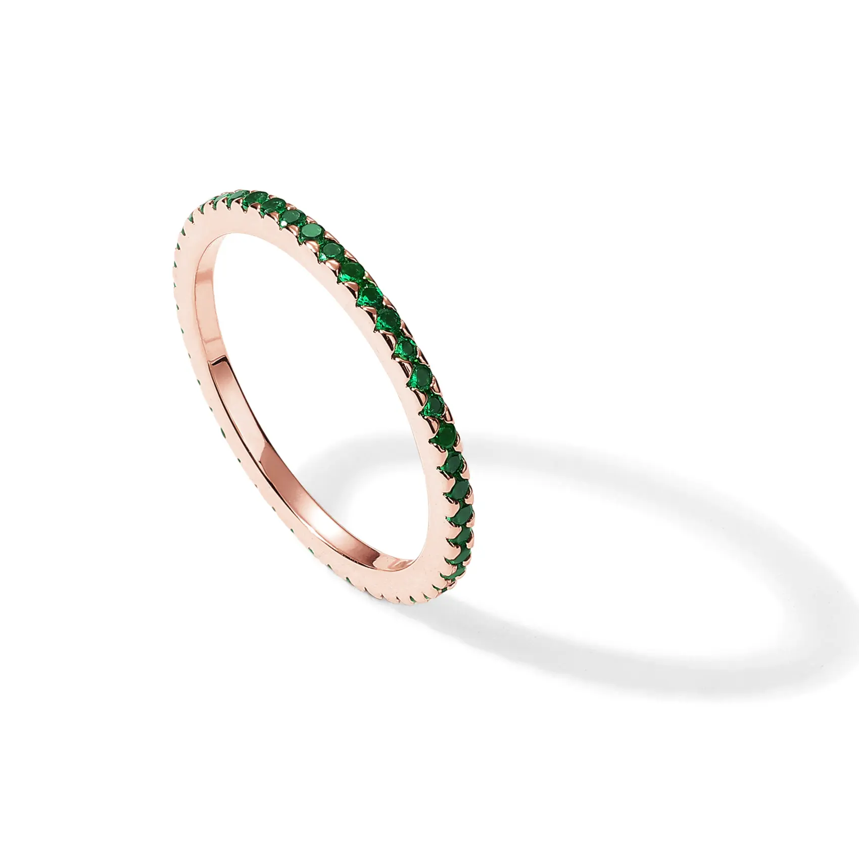 Green CZ - Rose Gold
