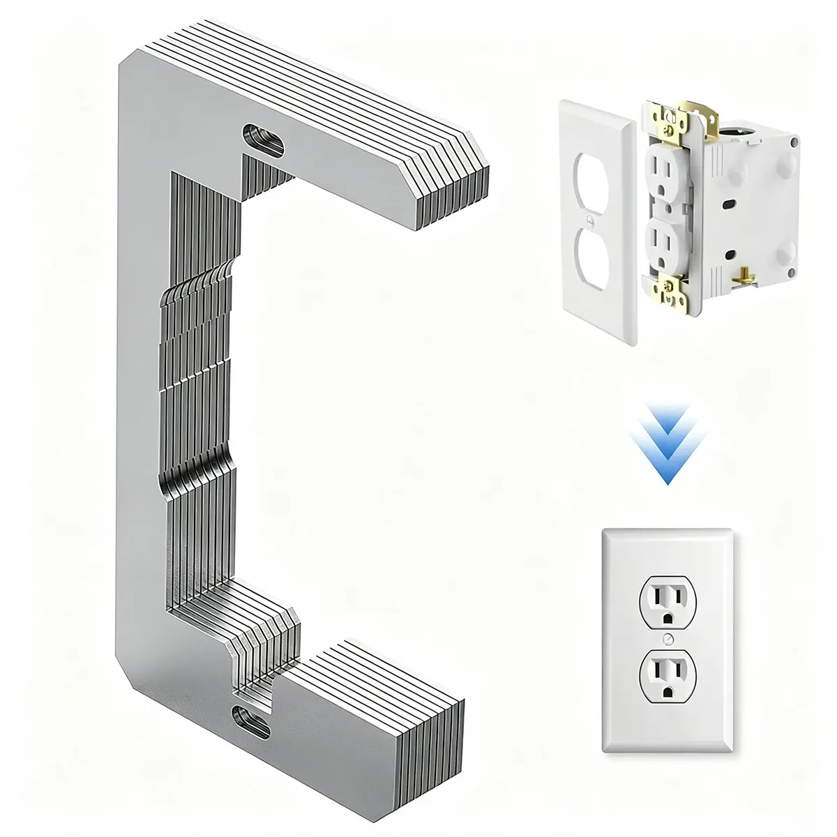5/10/20-Pack Thick Metal Wall Plate Spacers, Flush-Fit Device Leveling Packs for Electrical Outlet Repair, Loose Electrical Box Fixes, Thickness