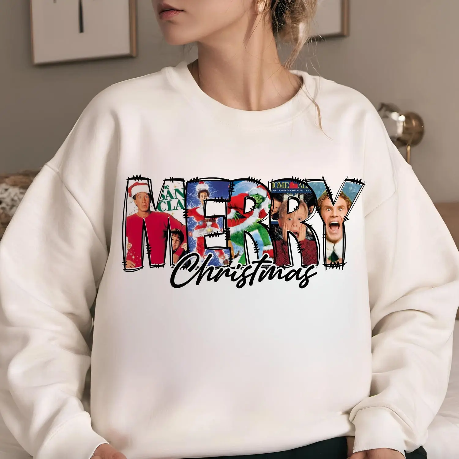 Christmas Movie Sweatshirt, Retro Merry Christmas Shirt, Christmas Characters Shirt - Find Your Look - Modern Fit - From Classic to Bright