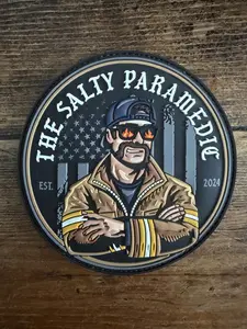 PVC Salty Paramedic Velcro Patch (4 Inch)