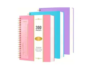 300 Pages B5 Spiral Notebook with Durable PVC Cover & 100GSM Paper - 7.5in x 10in, Available in Three Colors, Perfect for Writing, Notes, and Ideas