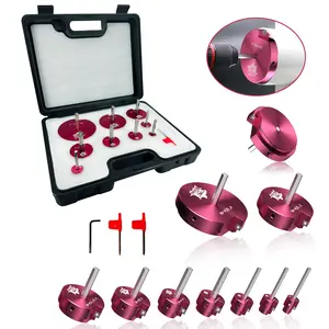 9 Pcs PVC Pipe Reamer Kit, PVC Fitting Saver, Plastic Pipe Fitting Reamer Socket Saver Plumbing Tool Includes 1/2, 3/4, 1, 1 1/4, 1 1/2, 2, 2 1/2, 3, 4 inch for Schedule 40 Fits Standard 1/2" Drill