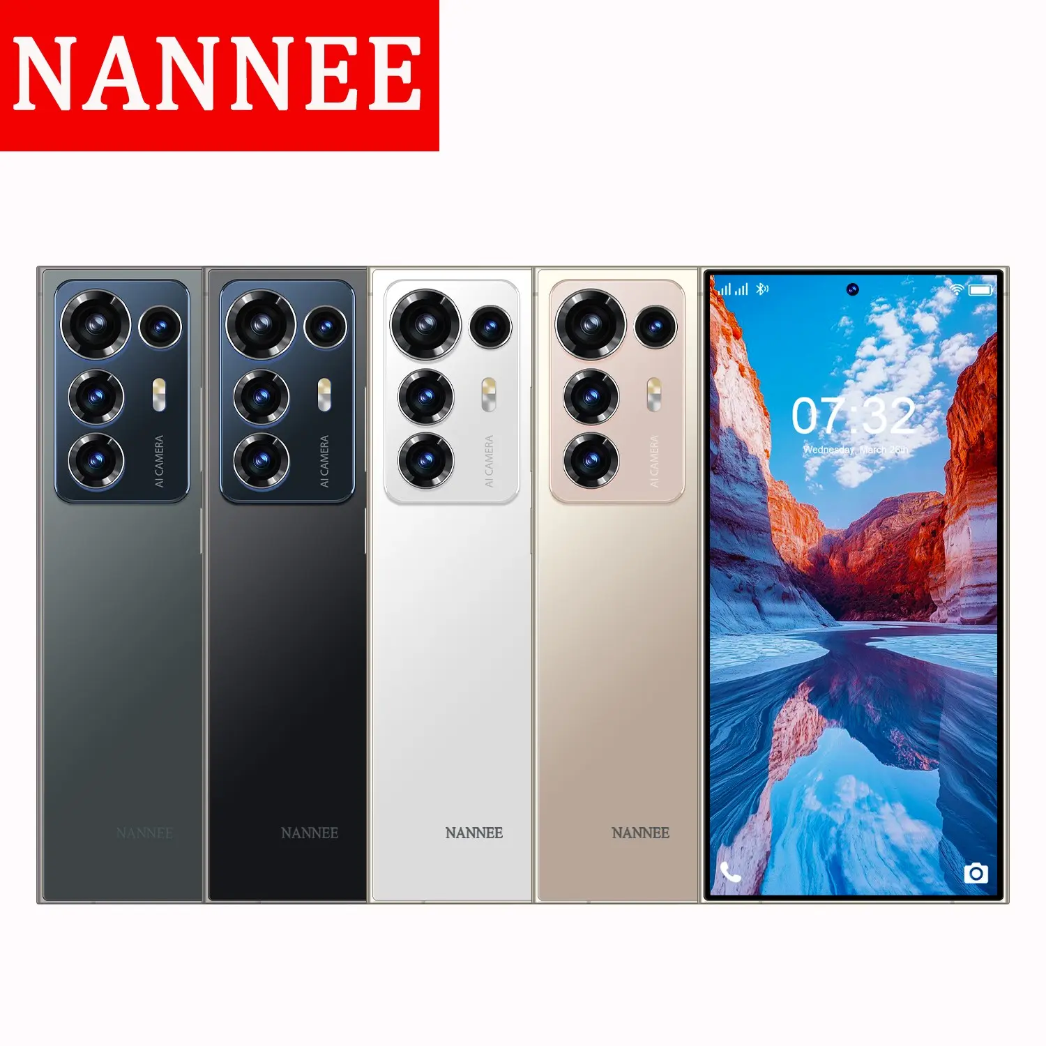 NANNEE Global Unlock Smartphone with 4GB RAM and 64GB ROM, 6.8 Inch HD Display, 4g Network and Android 12, Perfect Gift for Elderly and Students, Android Cell Phones