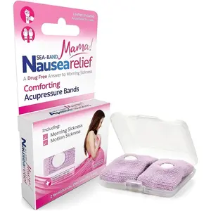 Sea-Band Mama Morning Sickness Relief Acupressure Wrist Bands - 1 Pair / 2 Oz
