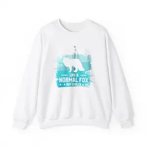 Arctic Fox Like A Normal Fox But Cooler White Foxes Zip Sweatshirt - Unique Design for Animal Lovers, Fox Fans, Winter Apparel, Gift for