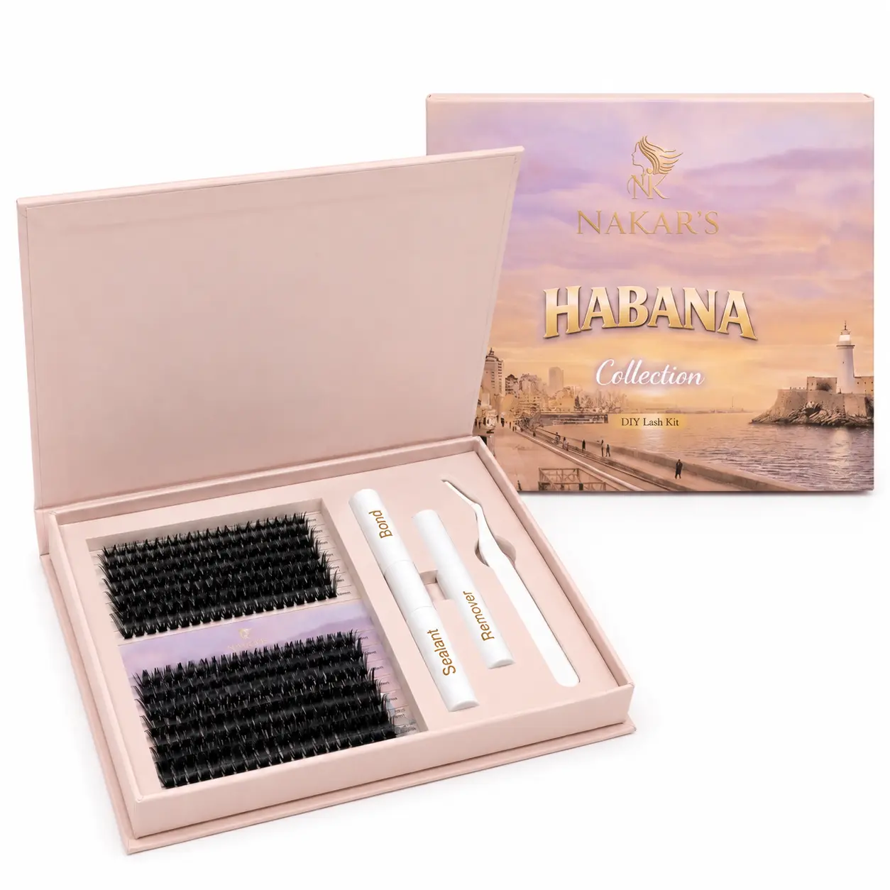 DIY Lash Cluster Kit at Home, Wispy Volume Lash Clusters, D Curl, Bond & Seal, Remover & Applicator DIY Lash Cluster Kit at Home, Wispy Volume Lash Clusters, D Curl, Bond & Seal, Remover & Applicator