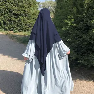 Muslim Women's Two-Layer Long Scarf, Modest Style Headscarf, Hijabs, All Seasons Wear, No Ca Prop 65 Warning, Perfect for Daily Use, Modesty