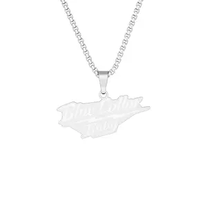 Blue Collar Baby Necklace In Sliver