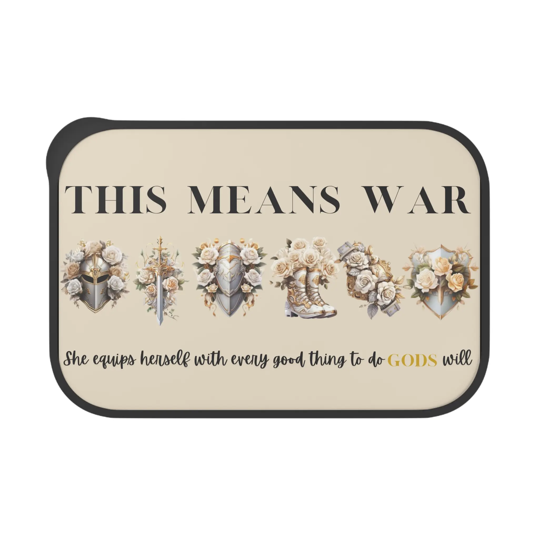This Means War floral armor bento box full armor of God