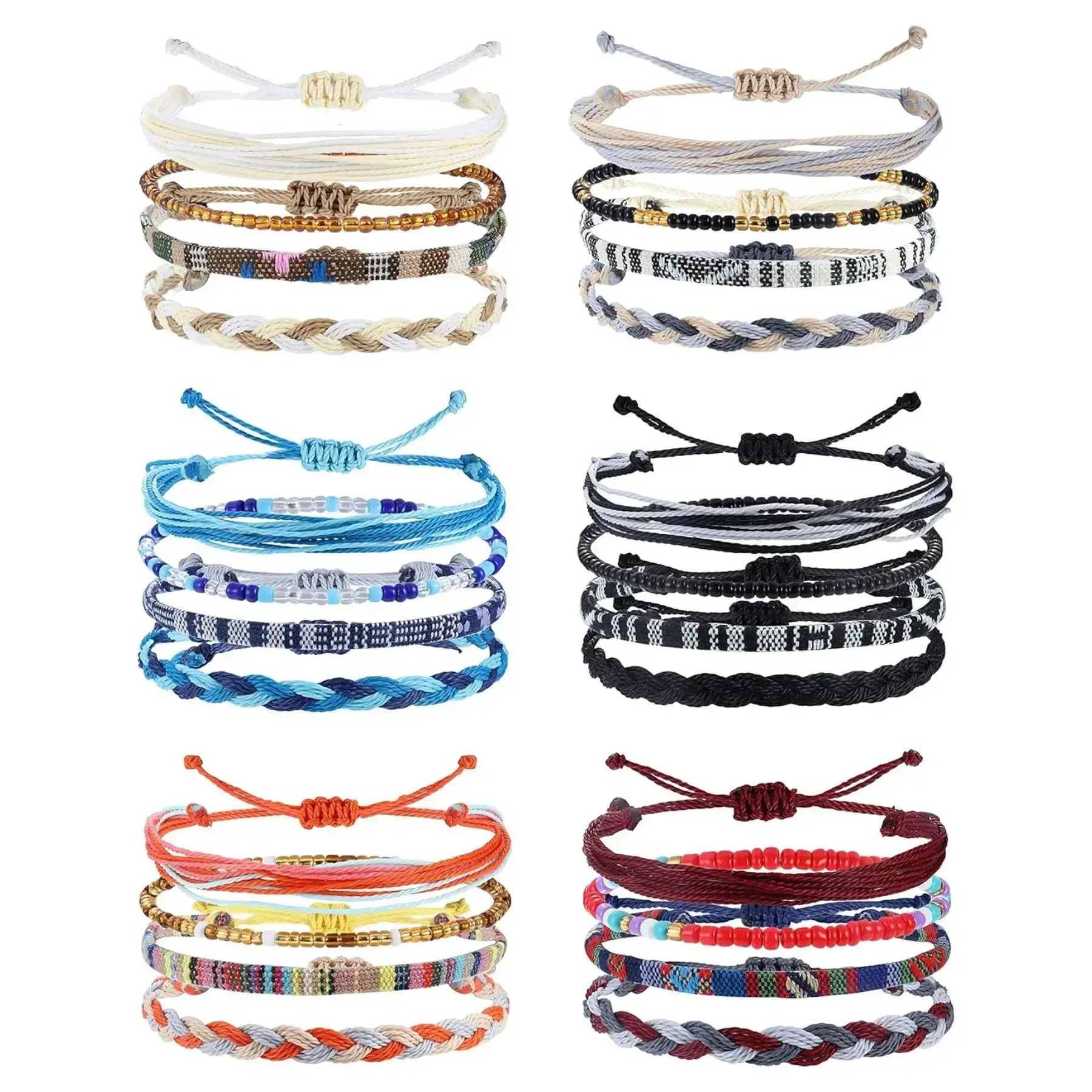 Boho Style Braided Bracelet, Stackable Bracelets, Adjustable Beaded Bracelet, Fashion Accessories for Women & Men, Trendy All-match & Exquisite Jewelry for Birthday Gift Boho Style Braided Bracelet, Stackable Bracelets, Adjustable Beaded Bracelet, Fashion Accessories for Women & Men, Trendy All-match & Exquisite Jewelry for Birthday Gift