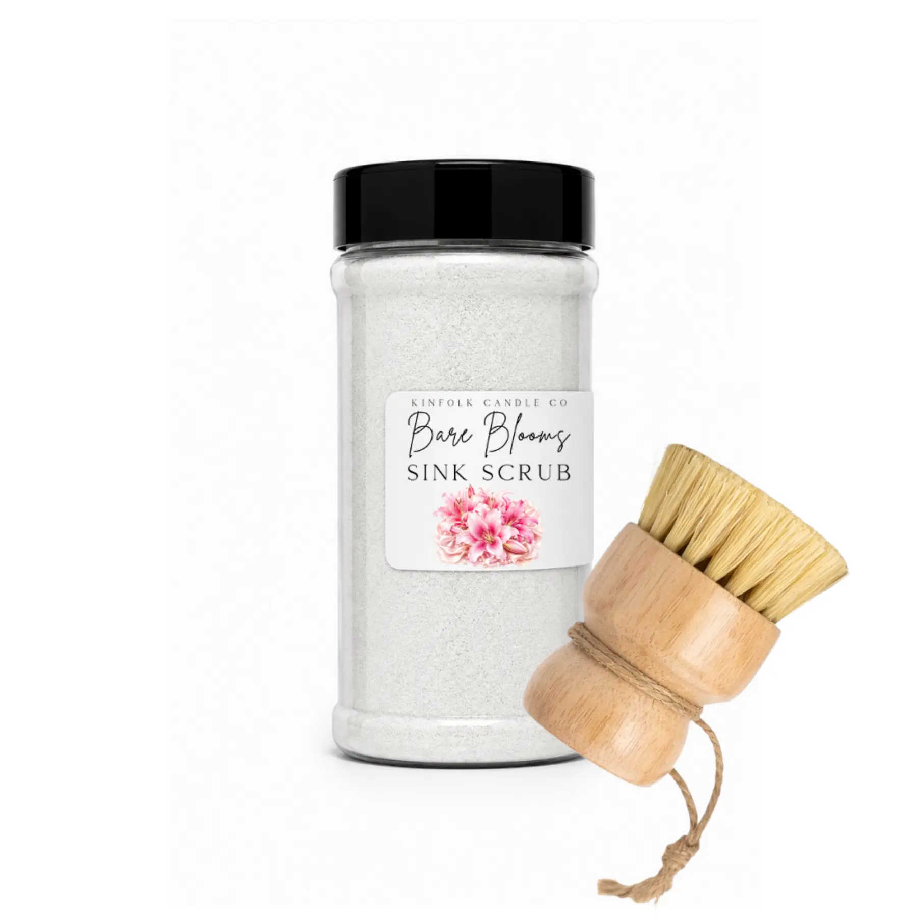 Summer Sink Scrub & Bamboo Cleaning Brush Duo | Kitchen Sink Cleaner, Stovetop Scrub & Household Cleaning Set