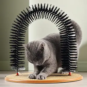 Engaging Interactive Cat Toy Set - Scratch Pad & Grooming Arch Combo for Fun Playtime - Essential Teaser and Scratch Board for Happy Felines with Arch Design for Enhanced Bonding pet  gadget