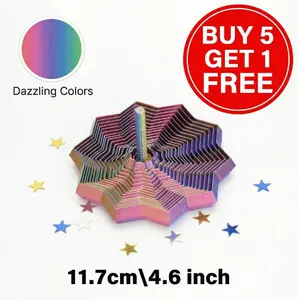 2026NEW 3D Printed Expanded Sensory Fidget Star, New Stress Relief Sensory Whirling Spiral with Handle, Very Satisfying Sight and Sound with Hypnotizing Visual Fidget Toy