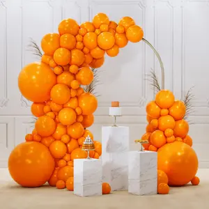 PartyWoo Orange Balloons 128pcs Different Sizes of 18 12 10 5 Inch Matte Fall Balloon Arch Kit Garland for Thanksgiving Halloween Little Cutie Baby Shower Birthday Party Decorations Orange-Y9
