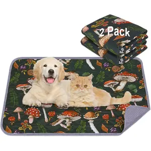 Washable Pee Pads for Dogs, 2 Pack Super Absorbent Pee Pads for Dogs Reusable Pee Pads for Dogs Large 100% Waterproof Puppy Pads Pet Training Pads for Potty, Playpen, Crate, Sofa, Car, 18'' X 24'' Unicorn Catcher