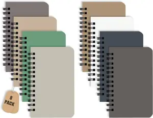 8 Pack Spiral Notebook Small Pocket Notebook 3X5 Spiral Notepads with Lined Pages, Small Top Spiral Notebook Little Mini Memo Steno Note Pads for Outdoor Home Office College School KTOJOY