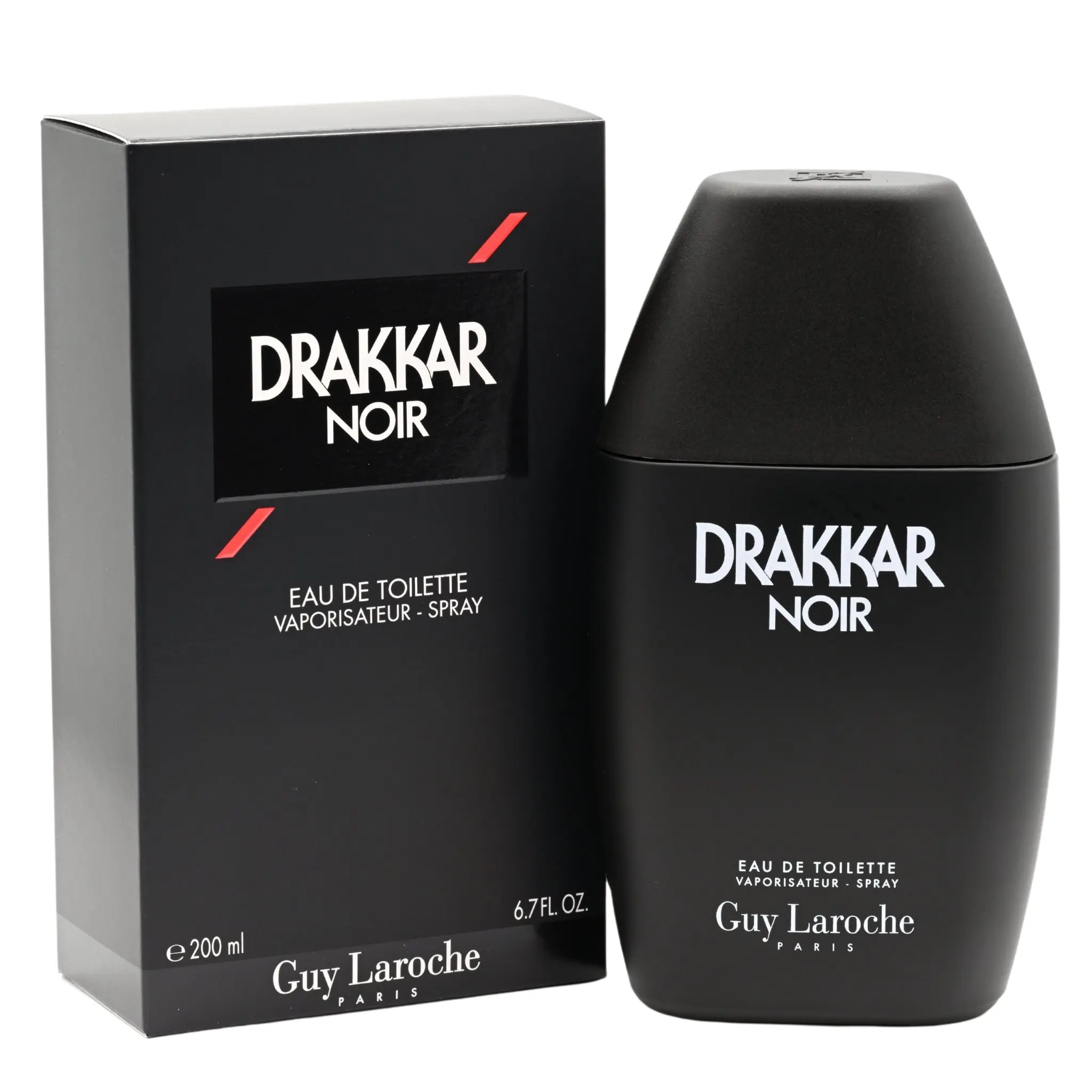 Guy Laroche Drakkar Noir Men's Cologne - 6.7 fl oz Aromatic Citrusy Perfume, Spicy Woody Scent, Masculine EDT with Lemon & Peppermint, Daily Wear Fragrance, New in Box, Rosemary, Signature Scent