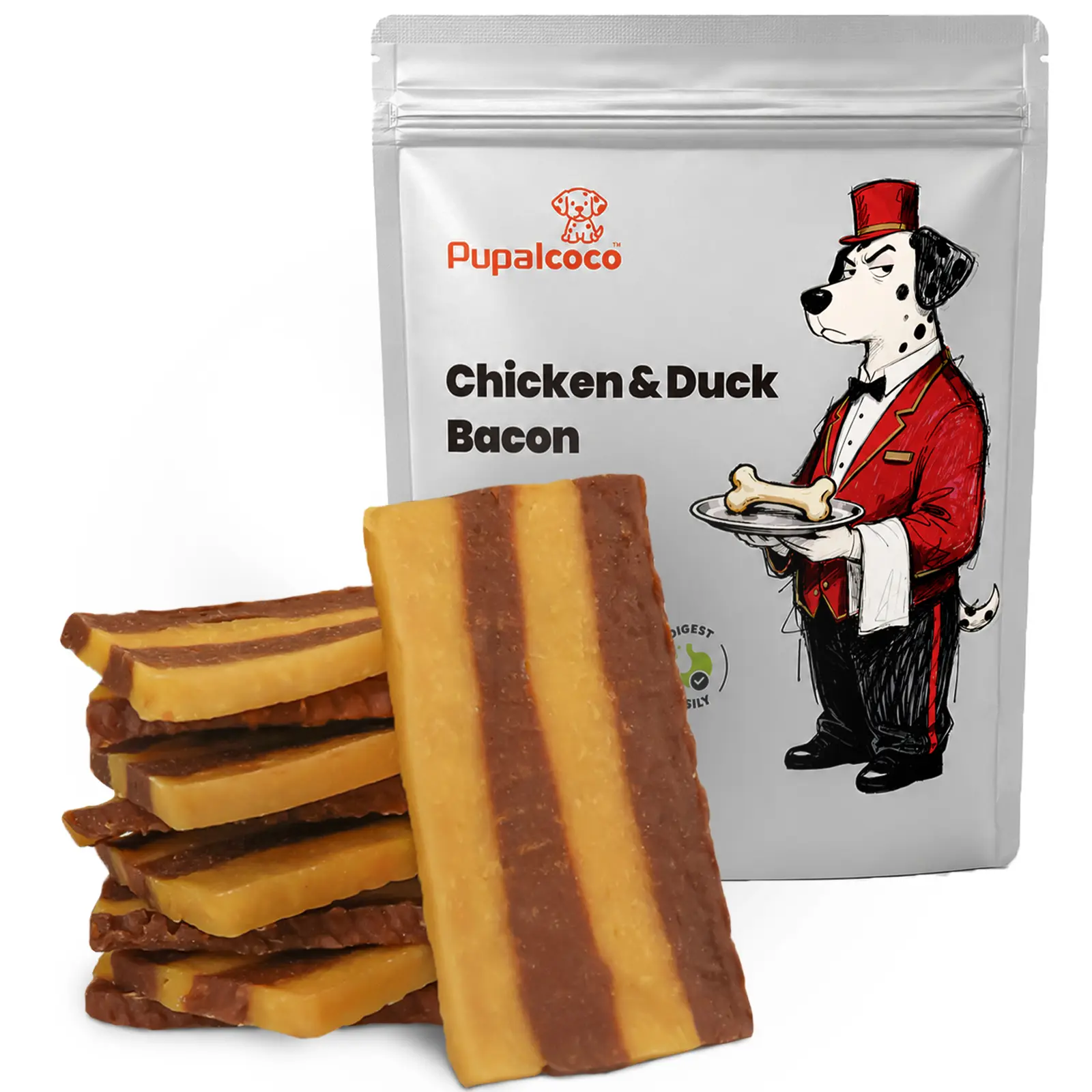 Chicken & Duck Bacon, dog treats