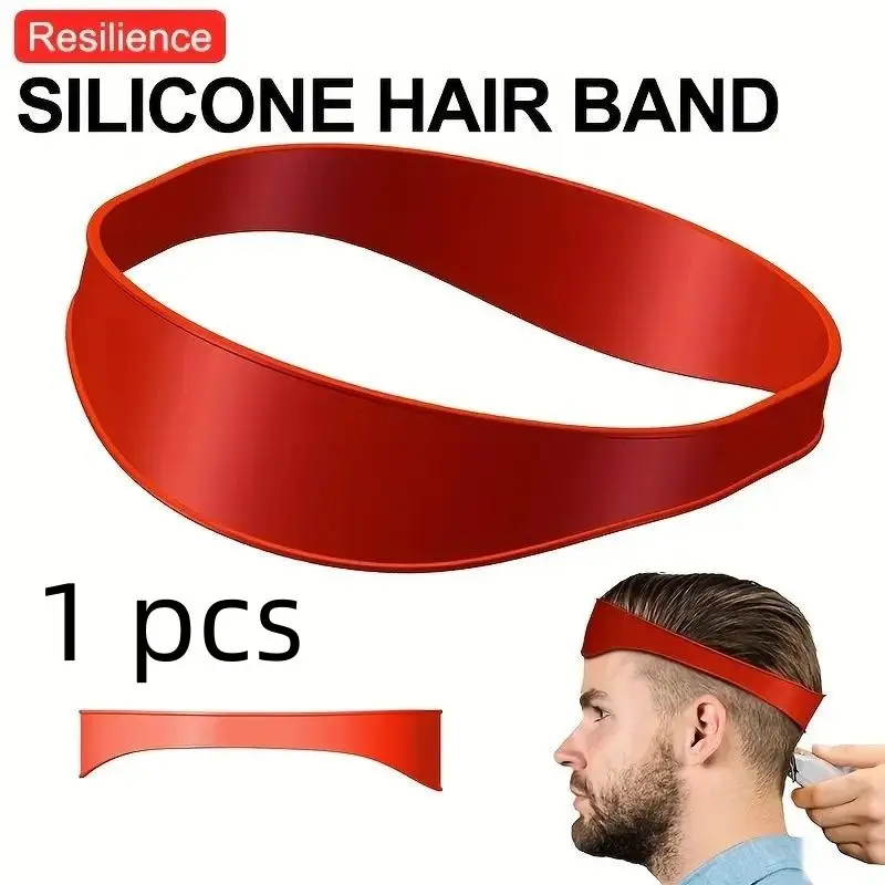 Men's Silicone Hairdressing Band, Flexible Curved Guide, Suitable for DIY Home and Travel Use, DIY Haircut, Soft Handle Styling Tool, Portable Styling Tool
