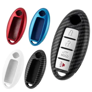 Car Remote Key Case Cover Car Key Protector Compatible with Nissan Qashqai Rogue Juke Tiida Patrol La Livina Infiniti Key Cover