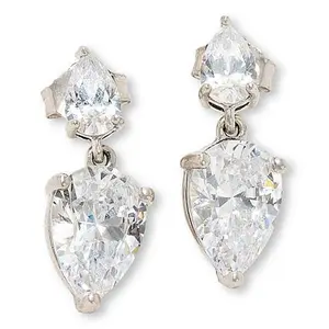Radiance by Absolute™ 7.88ctw Simulated Diamond Pear Drop Earrings