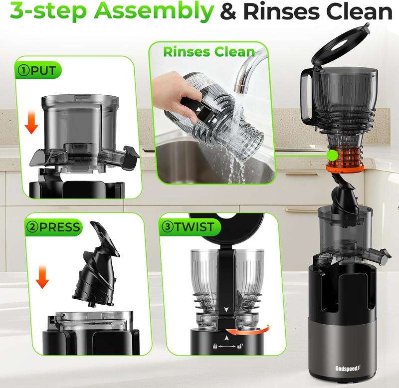Godspeeds High-Speed Juicer Machine | Powerful Electric Fruit & Vegetable Juice Extractor for Healthy Drinks