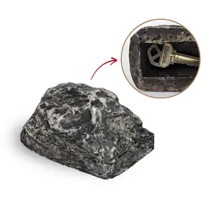 Realistic Rock Design Key Hider, Looks Just a Real Rock, Outdoor Garden Key Box for Spare Keys, Decorative Stone with Key Holder, Garden & Patio Decoration Supplies