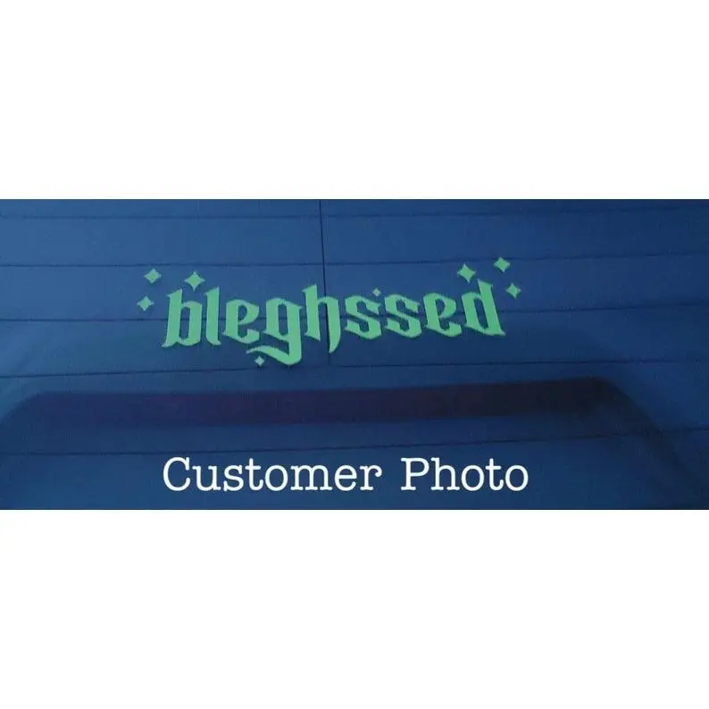 Bleghssed Blegh Stars Sparkle Metalcore Vinyl Decal Bumper Sticker For Cars, Trucks, Windows, Appliances, Accessories Green